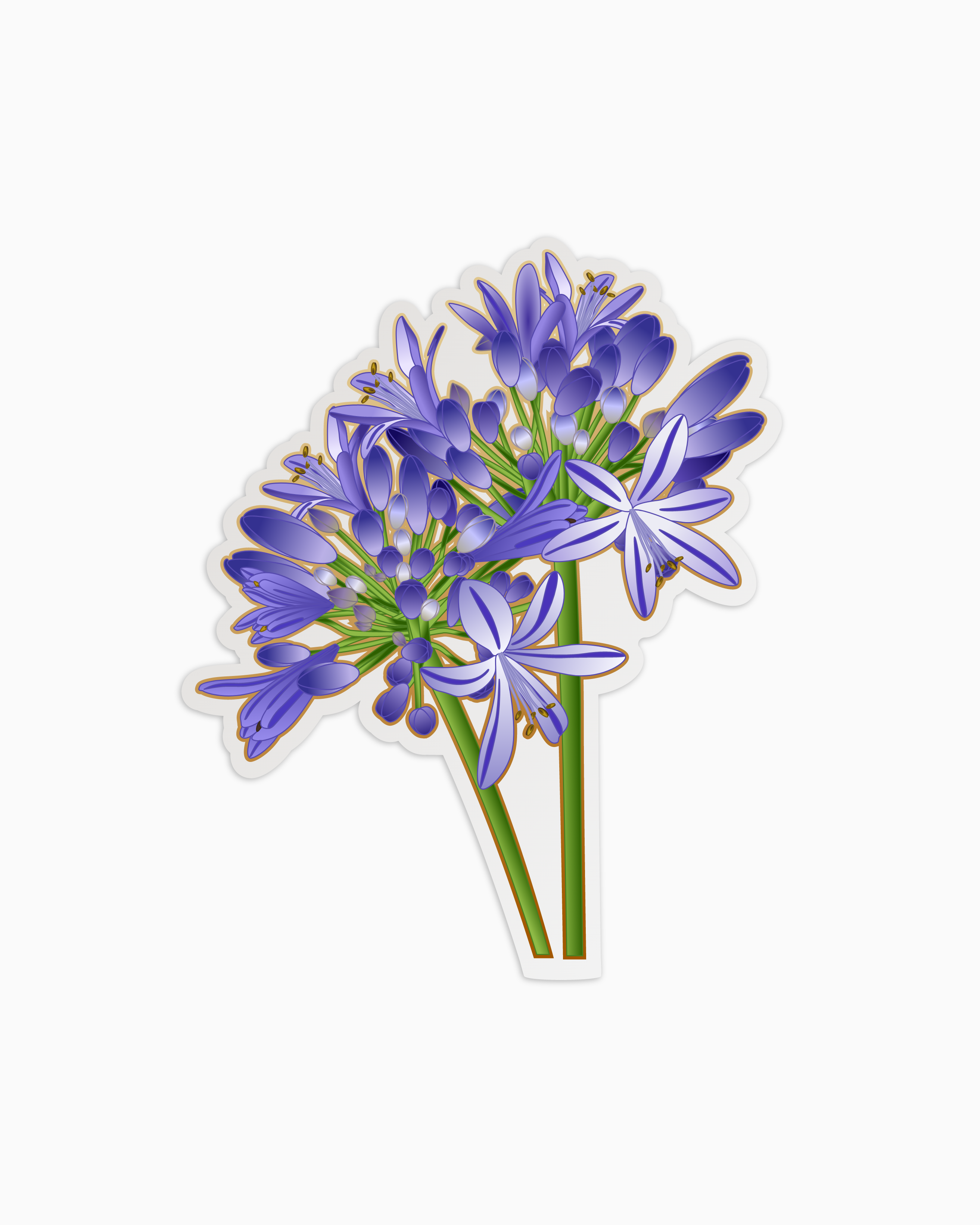 Catchup no.5: flower sticker cornflower