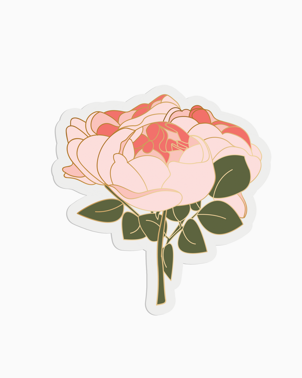 Catchup no.1: flower sticker peony