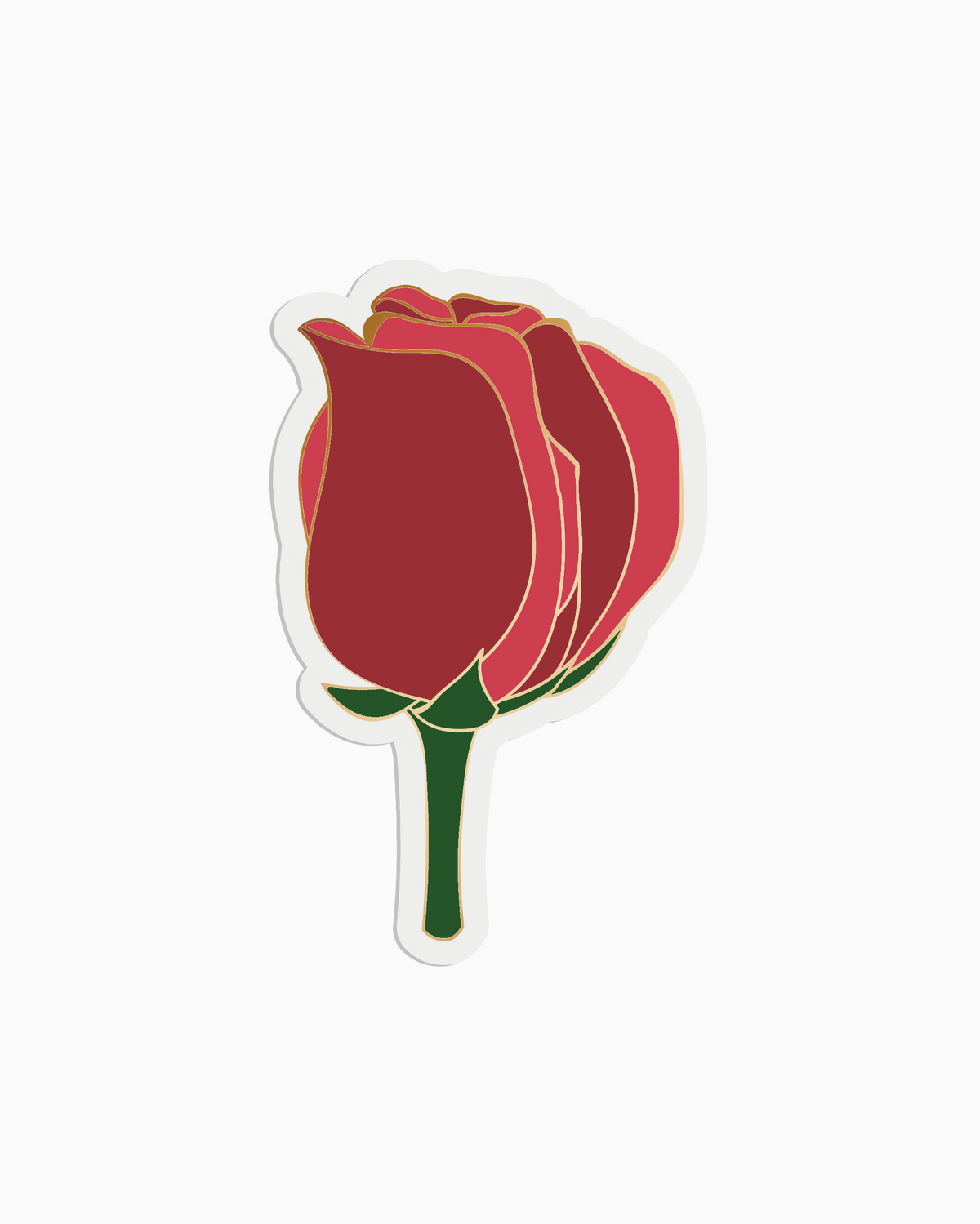 Catchup no.2: flower sticker red rose