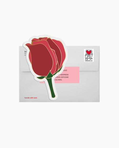 Catchup no.2: flower sticker red rose