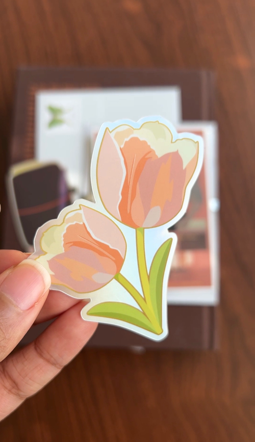 Catchup no.3: flower sticker tulip