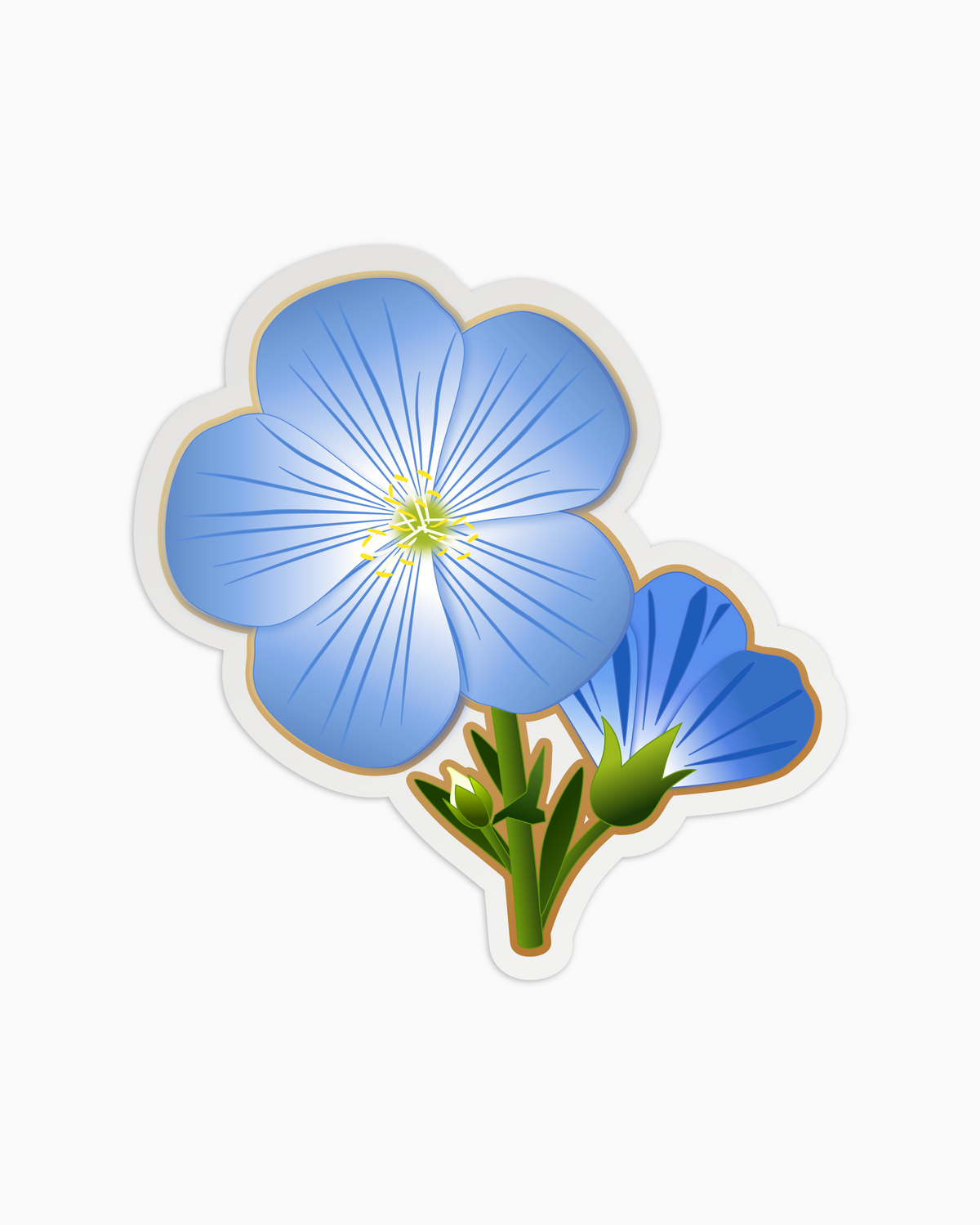 Catchup no.6: flower sticker baby blues