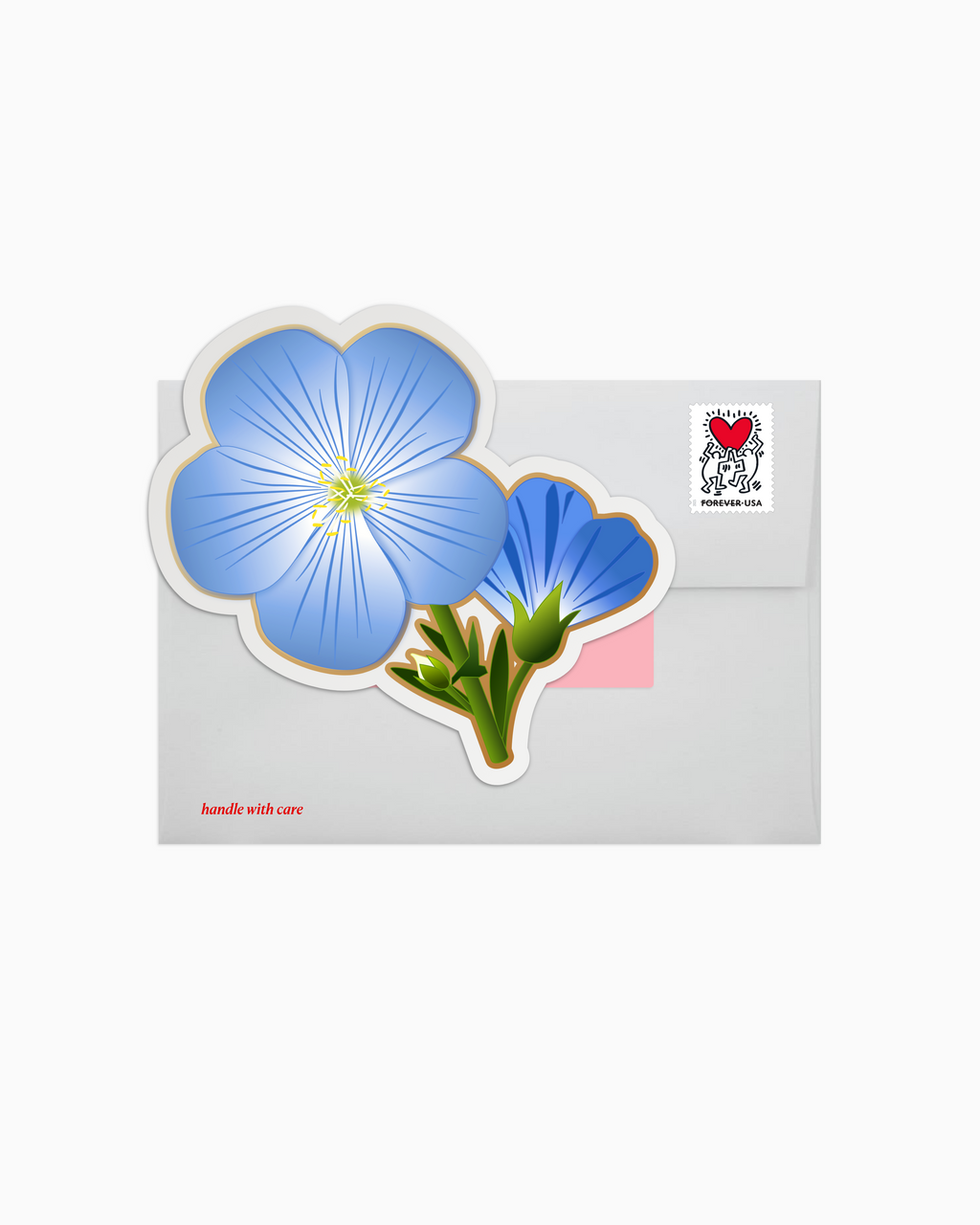 Catchup no.6: flower sticker baby blues