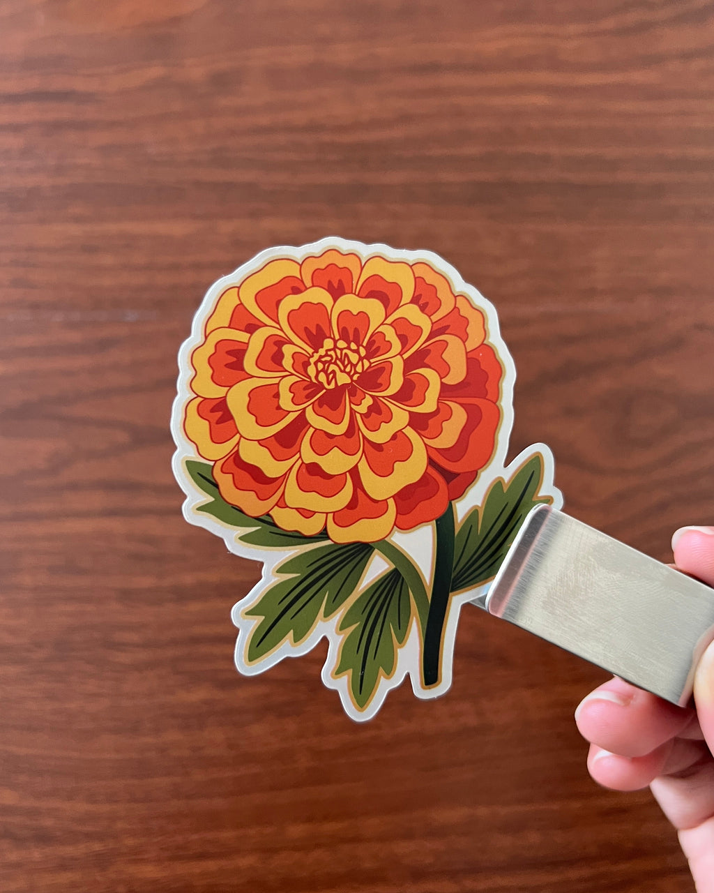 Catchup no.7: flower sticker marigold