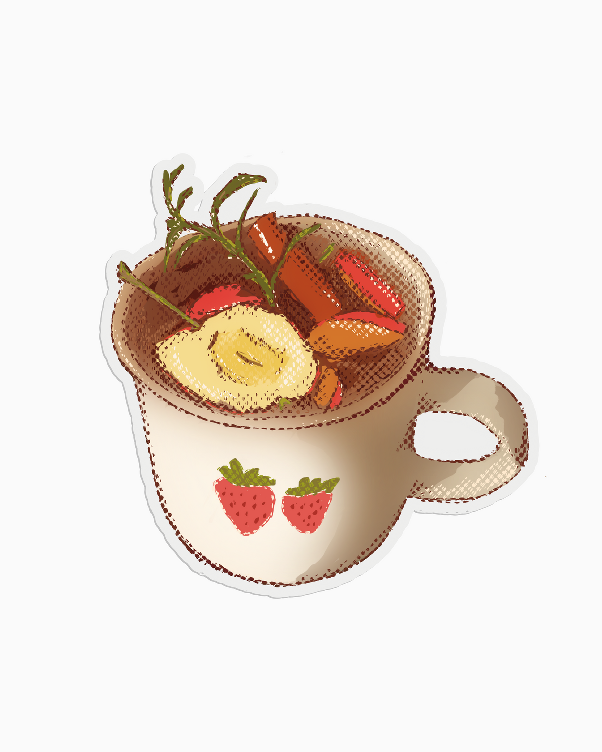 Catchup no.7: journal sticker apple tea