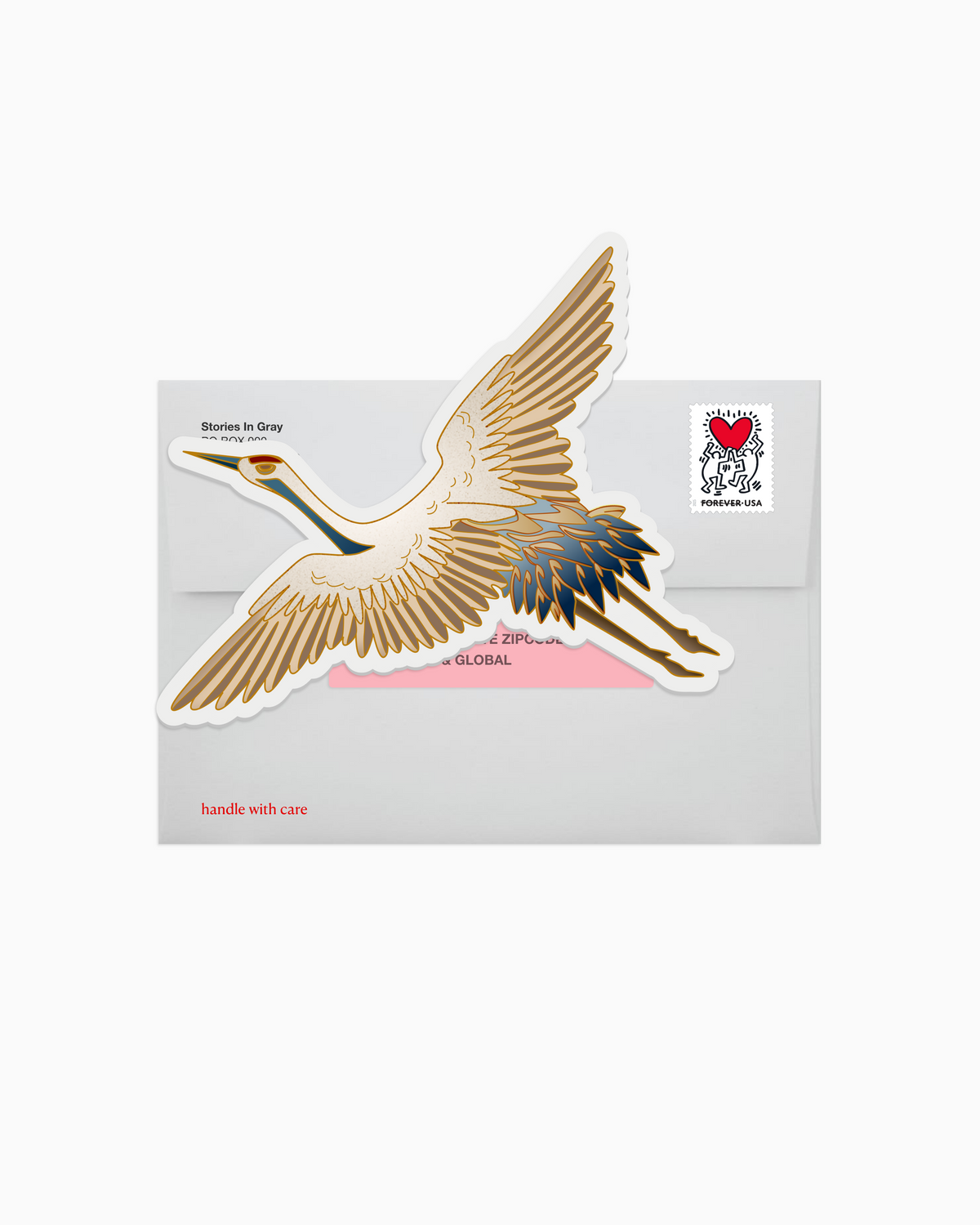 Catchup no.5: journal sticker paper crane